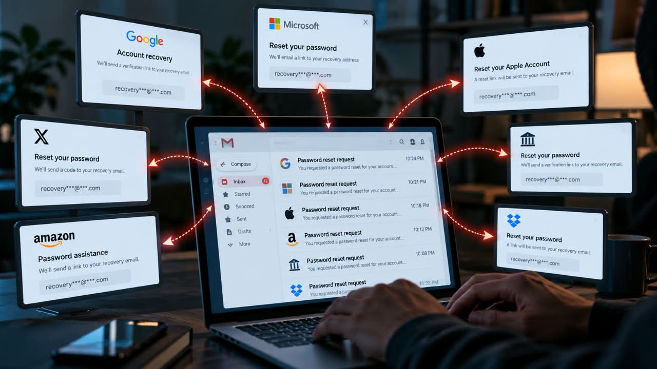 Is Reusing the Same Recovery Email for Multiple Accounts a Security Risk?